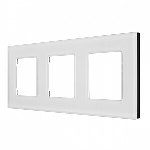 MCE731W тройная стеклянная рамка, белая