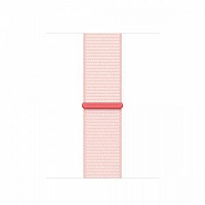 Светло-розовый спортивный ремешок для корпуса диаметром 41 мм.
