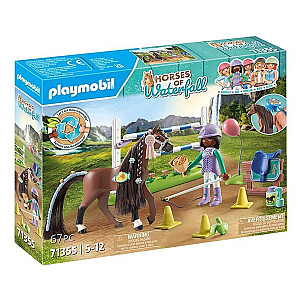 Playmobil World of Horses 71355 Zoe and Blaze ar šķēršļiem