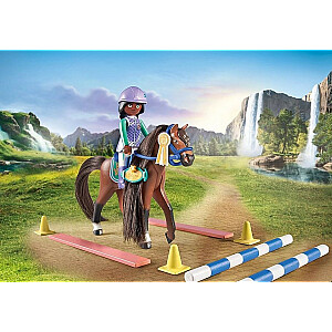 Playmobil World of Horses 71355 Zoe and Blaze ar šķēršļiem