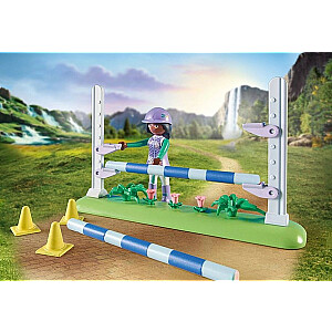 Playmobil World of Horses 71355 Zoe and Blaze ar šķēršļiem