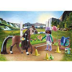 Playmobil World of Horses 71355 Zoe and Blaze ar šķēršļiem