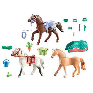 Komplekts ar zirga figūrām 71356 3 zirgi: Morgan, Quarter Horse un Angloar