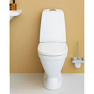 Nautic 1510 tualete, slēpts P-veida savienojums, Hygienic Flush mala, dubultā skalošana, Soft Close/Quick Release vāks, Ceramicplus, balts