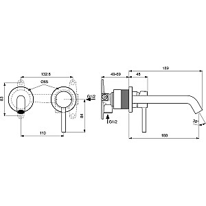 Ideal Standard CERALINE настенный смеситель