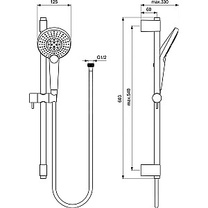 Ideal Standard Idealrain EvoJET apaļais dušas komplekts