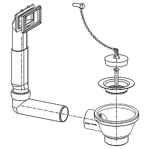 Клапан 1½" с резиновой пробкой