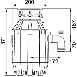 Atkritumu smalcinātājs TURBO ELITE TE-75, 550W (0,75zs)