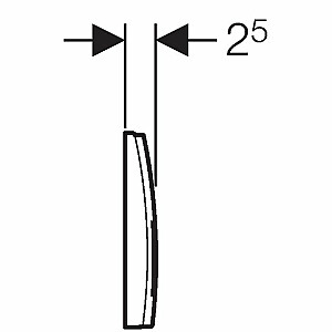 Geberit Delta 50 poga, hromēta.