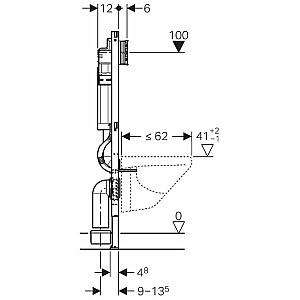 Geberit Sigma tualetes rāmis, A 112cm