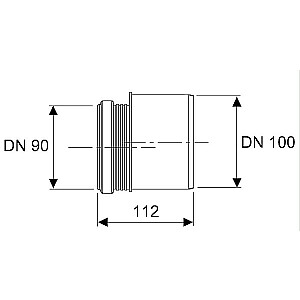 Adaptera adapteris TECEprofil PP DN90/100