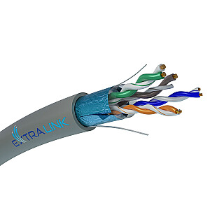 Extralink CAT5E FTP (F/UTP) Iekšējais | Vītā pāra tīkla kabelis | 305 miljoni