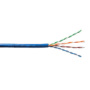 Emitter Net UTP (U/UTP) Cat.5e kabelis, savīts, 4x2x24AWG, PVC, zils