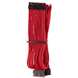 Corsair Premium 24 kontaktu ATX kabelis ar piedurknēm (4. paaudze) — sarkans