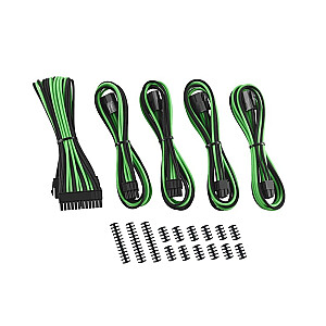Комплект удлинителя кабеля CableMod Classic ModMesh — серия 8+8 — черный/светло-зеленый