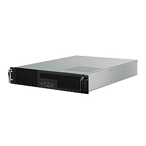 SilverStone RM23-502 Rackmount servera korpuss, ATX, USB 3.0 - 2U - melns