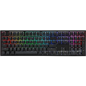 Игровая клавиатура Ducky One 2 из ПБТ с подсветкой, MX-Red, RGB LED — черная