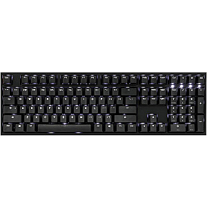 Игровая клавиатура Ducky One 2 из ПБТ с подсветкой, MX Blue, белый светодиод — черный
