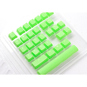 Набор резиновых колпачков Ducky, 31 клавиша, двойные, прорезиненные, для подсветки - зеленый