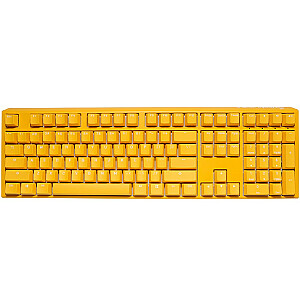 Желтая игровая клавиатура Ducky One 3 со светодиодной подсветкой RGB — MX-Black (США)