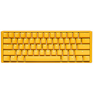 Игровая мини-клавиатура Ducky One 3, желтая, со светодиодной подсветкой RGB — MX-Speed-Silver (США)