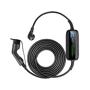 Extralink BS-PCD030 16А 3,6кВт с шуко | Портативное зарядное устройство для электромобиля | 1 фаза, 5,5 м, ЖК, IP67