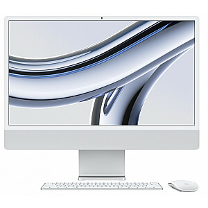 24 collu iMac: M3 8/10 8GB SSD 256GB — sudraba krāsa