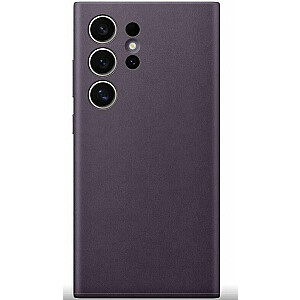 Samsung - Galaxy S24 Ultra Leather Cover case Dark Violet