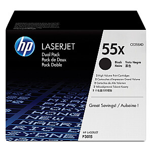 HP 55X - 2 Pack - High Performance - Melns