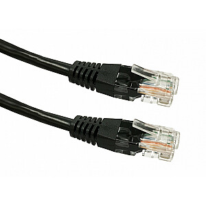 Vara 6. kategorijas RJ45 UTP Patch Cord, 2m, melns