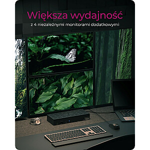 Dokstacija IB-DK2288AC Monitori 13 collas, 1,4x4K, PD 100 W, audio, LAN, karšu lasītājs, DisplayLink