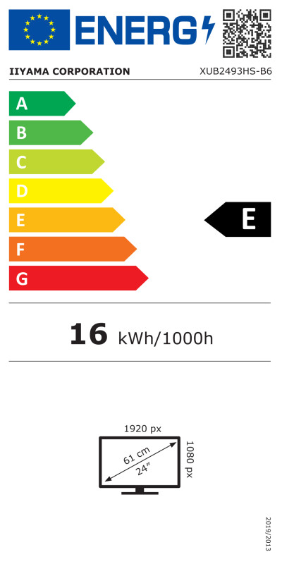 МОНИТОР IIYAMA LED 23,8" XUB2493HS-B6