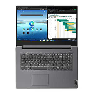 Lenovo V17 G4 IRU i5-1335U 17,3 collu FHD IPS 300 nits AG 16GB DDR4 3200 SSD512 Intel Iris Xe Graphics W11Pro Iron Grey 3 gadi uz vietas