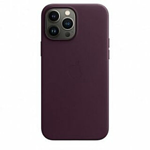 Apple - iPhone 13 Pro Max Leather Case with MagSafe - Dark Cherry