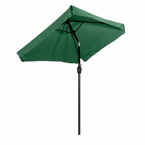 Прямоугольный большой наклонный садовый зонт с ручкой, зеленый, 200 х 140 см