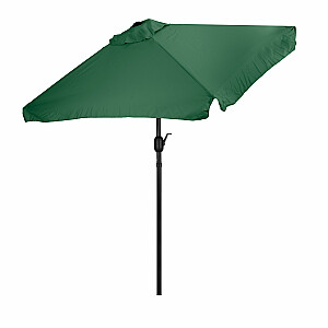 Taisnstūrveida liels slīps dārza lietussargs ar rokturi, zaļš, 200 x 140 cm