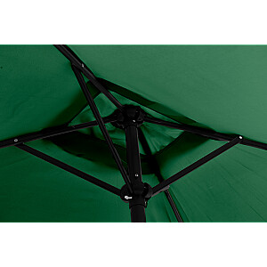 Taisnstūrveida liels slīps dārza lietussargs ar rokturi, zaļš, 200 x 140 cm