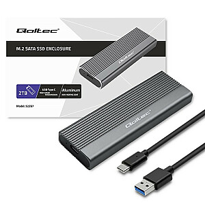 Mājoklis | M.2 SSD nodalījums | SATA | NGFF | USB-C | Super ātrums 6Gbps | 2 TB | Pelēks