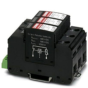 Устройство защиты от перенапряжения 1000В постоянного тока Тип 2, Феникс, ВАЛ-МС 1000DC-PV/2+V-FM