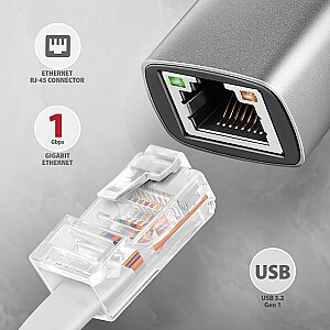 ADE-TXCA Gigabit Ethernet adapteris, USB-C (saīsinājums no USB-A) 3.2 Gen 1, Auto Install