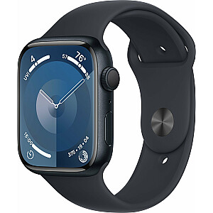 Viedais pulkstenis Apple Watch 9 45 mm ar GPS Midnight Alu Sport M/L, tumši zils (MR9A3QI/A)