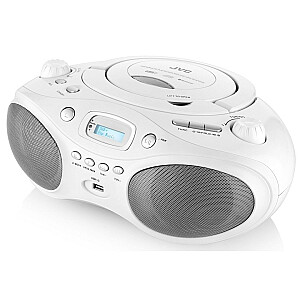 JVC RD-E661W-DAB Boombox balts radio atskaņotājs