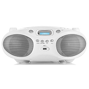 JVC RD-E661W-DAB Boombox balts radio atskaņotājs