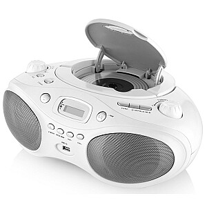 JVC RD-E661W-DAB Boombox balts radio atskaņotājs