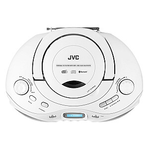 JVC RD-E661W-DAB Boombox balts radio atskaņotājs