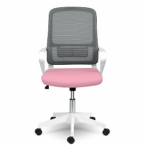 Sofotel Wizo biroja krēsls ar mikrosietu, balti rozā