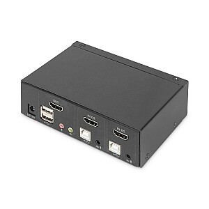 KVM-переключатель, 2 порта HDMI, 4K, 30 Гц