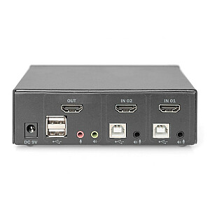 KVM-переключатель, 2 порта HDMI, 4K, 30 Гц
