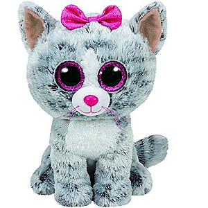 TY Шапочка Boos Kiki талисман - серый кот, 15 см
