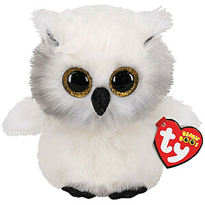 TY Boos talismana cepure - Owl Austin, 15 cm, balta